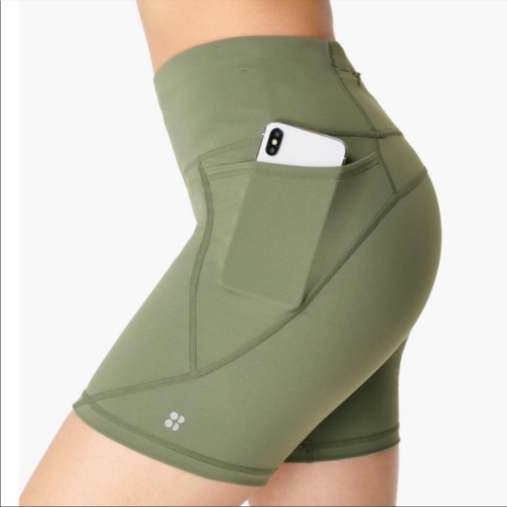 Sweaty Betty Power 6" Biker Shorts Green